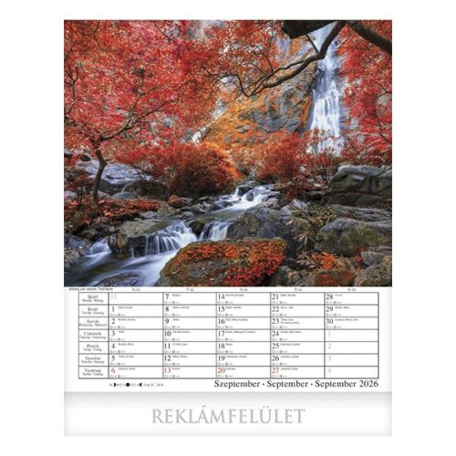 Falinaptár CSG 300x340mm álló Vízesések 2026.