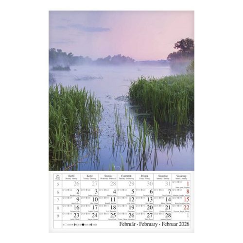 Falinaptár CSG 210x320mm álló Vizeink világa 2026.