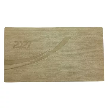   Zsebnaptár REALSYSTEM Fashion fekvő fehér lapos drapp 2027