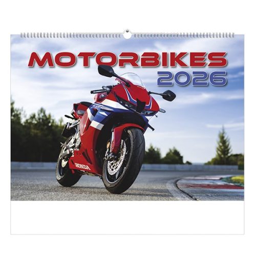 Falinaptár TOPTIMER T092 450x315mm fekvő Motorbikes 2026.