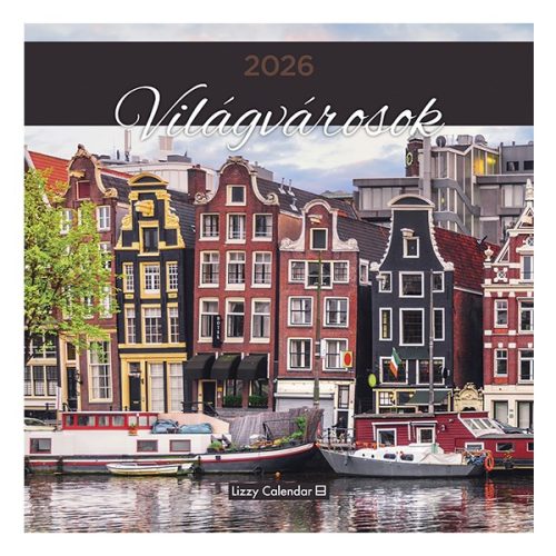 Falinaptár LIZZY CARD 300x600mm álló Világvárosok 2026.