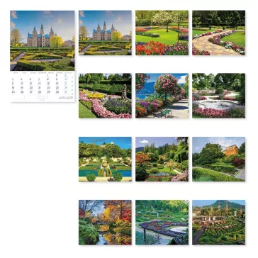 Falinaptár LIZZYCALENDAR A/4 álló Díszkertek 2027