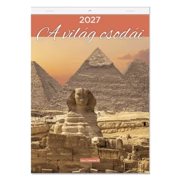 Falinaptár LIZZYCALENDAR A/4 álló A világ csodái 2027