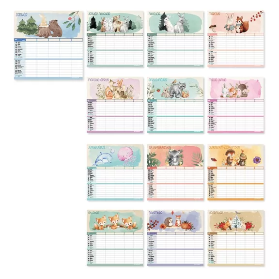 Falinaptár LIZZYCALENDAR 220x220mm 2 hetes mágneses Családi Tervező 2027 Falinaptár LIZZYCALENDAR 220x220mm 2 hetes mágneses Családi Tervező 2027