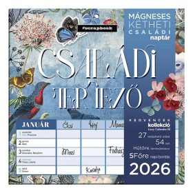   Falinaptár mágneses LIZZY CARD 220x220mm 2 hetes Anyu tervezője Scrapbook Style 2026.
