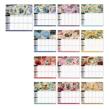   Falinaptár LIZZYCALENDAR 220x220mm 2 hetes mágneses Anyu Tervezője Scrapbook Style 2027