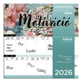   Falinaptár mágneses LIZZY CARD 220x220mm 2 hetes Motiváció 2026.