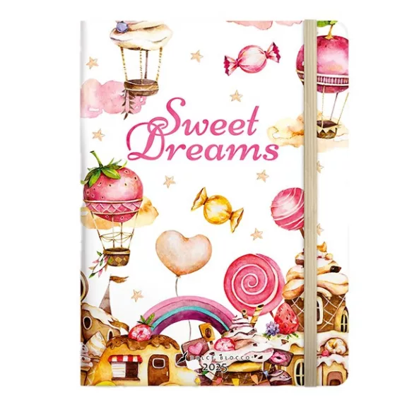 Jegyzetfüzet ponthálós DOLCE BLOCCO Secret Journal A/5 176 oldalas Sweet Dreams keménytáblás gumis Jegyzetfüzet ponthálós DOLCE BLOCCO Secret Journal A/5 176 oldalas Sweet Dreams keménytáblás gumis