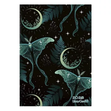   Határidőnapló LIZZY CARD B/6 napi keménytáblás Moth and moon 2026.