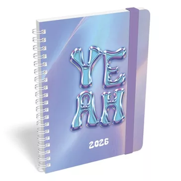   Határidőnapló LIZZY CARD B/6 heti spirálozott gumis Fun 2026.