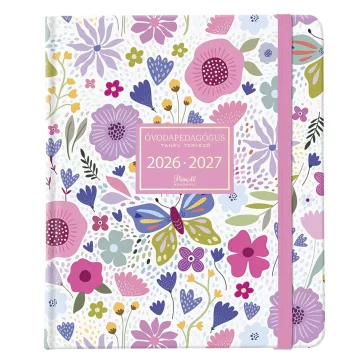   Óvodapedagógus tervező PLANALL B/5 heti 160x200mm PlanAll Neteducatio Flower Field 2026-2027
