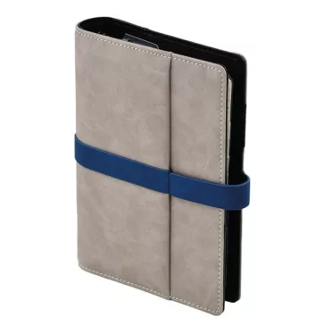   Gyűrűs kalendárium SATURNUS M225 chamois lapos szürke-kék műbőr 2026.