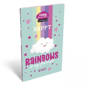   Zsebnaptár LIZZY CARD A/6 heti papírborítós Lollipop happy color 2026.