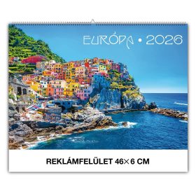 Falinaptár REALSYSTEM 460x320mm fekvő Európa 2026.