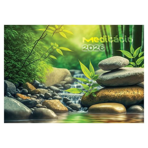 Falinaptár REALSYSTEM 460x320mm fekvő Meditáció 2026.