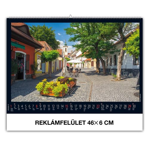 Falinaptár REALSYSTEM 460x320mm fekvő Magyarország 2026.