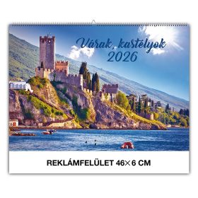   Falinaptár REALSYSTEM 460x320mm fekvő Várak kastélyok 2026.