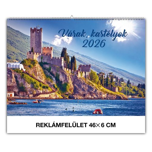 Falinaptár REALSYSTEM 460x320mm fekvő Várak kastélyok 2026.