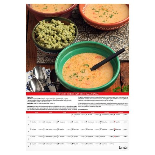 Falinaptár REALSYSTEM 340x485mm álló KonyhaShow 2026.