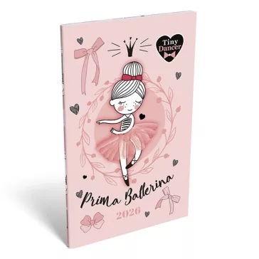   Zsebnaptár LIZZY CARD A/6 heti papírborítós Tiny dancer lovely ballerina 2026.