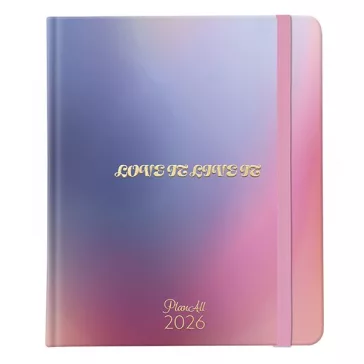   Határidőnapló PLANALL New Classic B/5 heti keményfedelű gumis Live 2026.