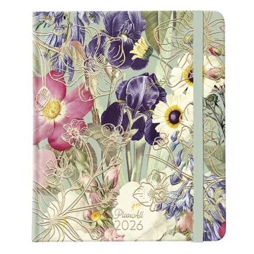   Határidőnapló PLANALL New Classic B/5 heti keményfedelű gumis Violet 2026.