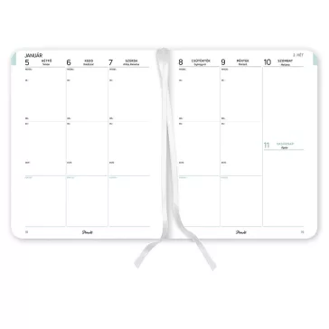   Határidőnapló PLANALL New Classic B/5 heti keményfedelű gumis Violet 2026.