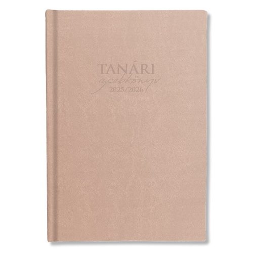 Tanári zsebkönyv PD CALENDAR műbőr A/5 heti beige 2025-2026