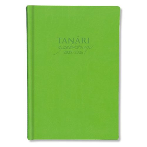 Tanári zsebkönyv PD CALENDAR műbőr A/5 heti zöld 2025-2026
