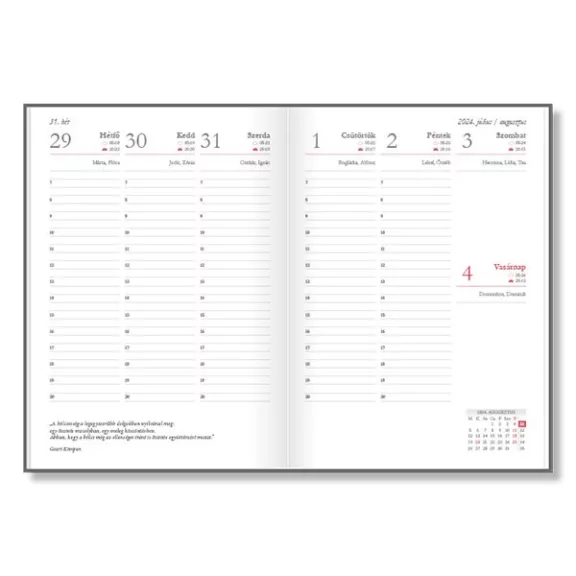 Tanári zsebkönyv PD CALENDAR papírborító A/5 Compass 2026-2027