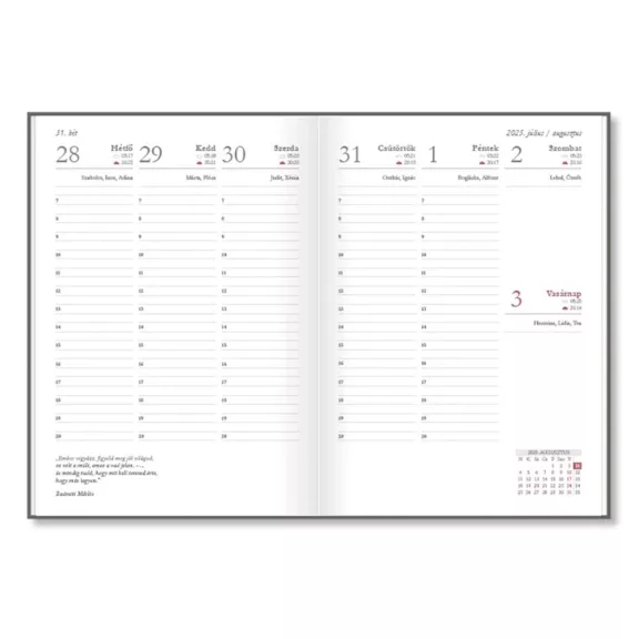 Tanári zsebkönyv PD CALENDAR papírborító A/5 Compass 2026-2027