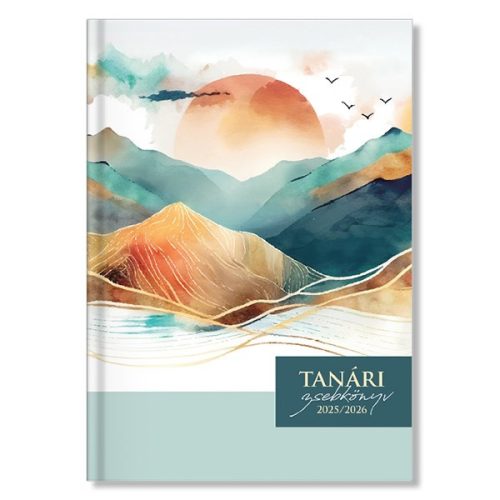 Tanári zsebkönyv PD CALENDAR papírborító A/5 Sunset 2025-2026