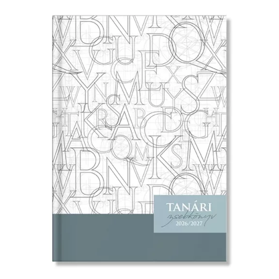Tanári zsebkönyv PD CALENDAR papírborító A/5 Letters 2026-2027