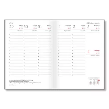   Tanári zsebkönyv PD CALENDAR papírborító A/5 Letters 2026-2027