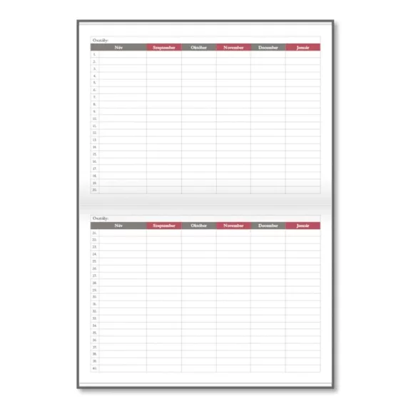 Tanári zsebkönyv PD CALENDAR papírborító A/5 Letters 2026-2027