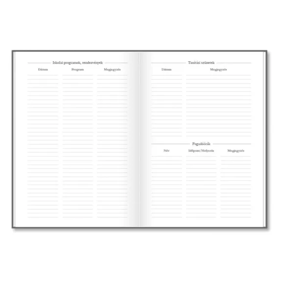 Tanári zsebkönyv PD CALENDAR papírborító A/5 Letters 2026-2027