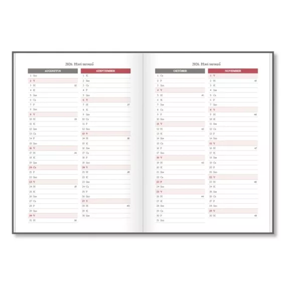 Tanári zsebkönyv PD CALENDAR papírborító A/5 Letters 2026-2027