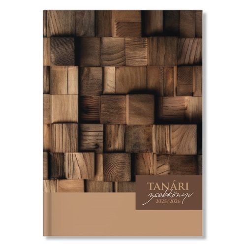 Tanári zsebkönyv PD CALENDAR papírborító A/5 Wood 2025-2026