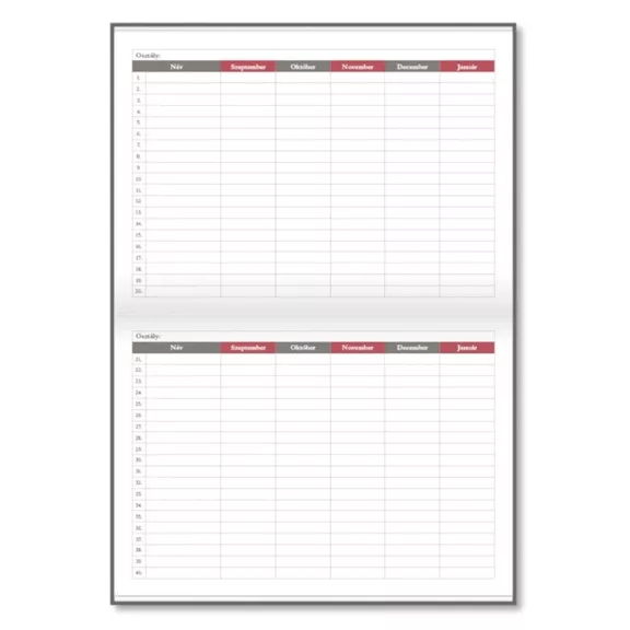 Tanári zsebkönyv PD CALENDAR papírborító A/5 Lilly 2026-2027