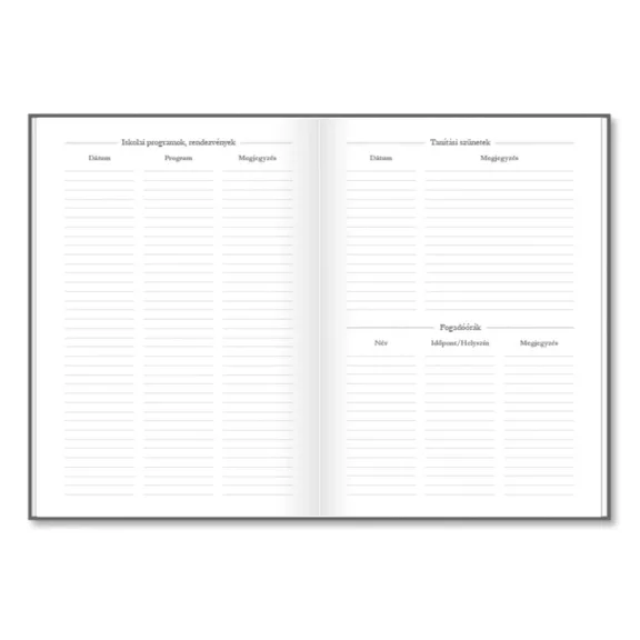 Tanári zsebkönyv PD CALENDAR papírborító A/5 Lilly 2026-2027