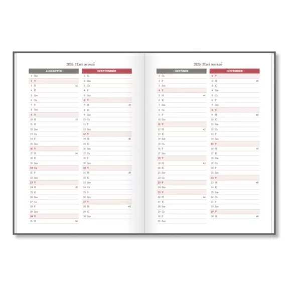 Tanári zsebkönyv PD CALENDAR papírborító A/5 Lilly 2026-2027