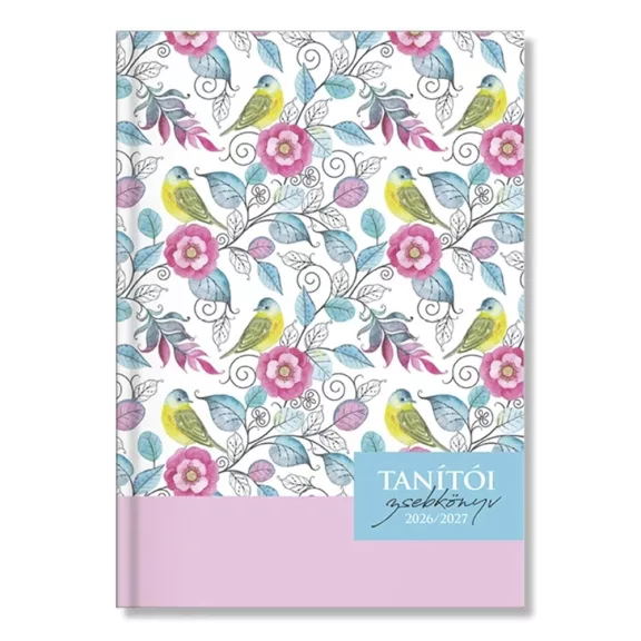 Tanítói zsebkönyv PD CALENDAR papírborító A/5 Birds 2026-2027