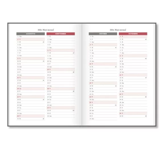 Tanítói zsebkönyv PD CALENDAR papírborító A/5 Birds 2026-2027
