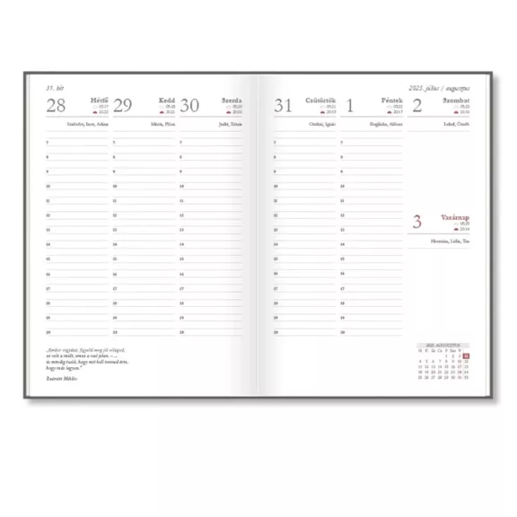 Tanítói zsebkönyv PD CALENDAR papírborító A/5 Birds 2026-2027