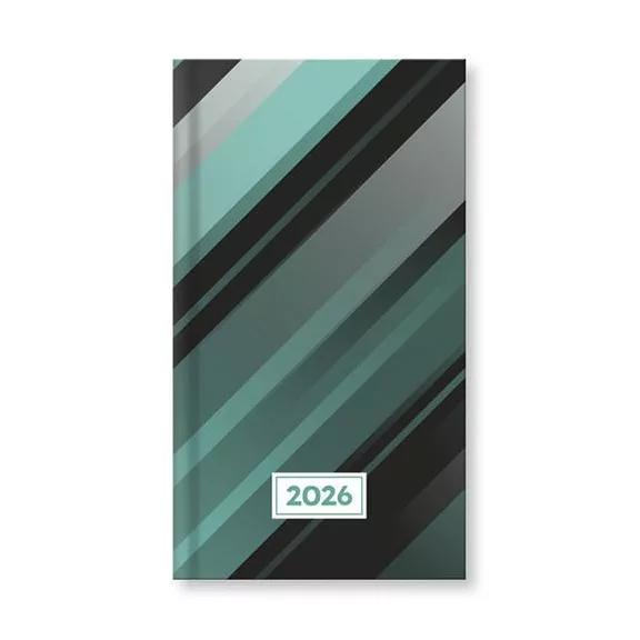 Zsebnaptár VECTRALINE álló fehér lapos vegyes mintás 2026.