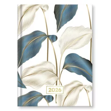   Határidőnapló VECTRALINE Softy flowers turquise B/6 napi fehér lapos 2026.