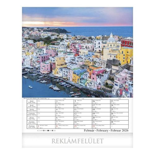 Falinaptár CSG 300x340mm álló Tengerpartok 2026.