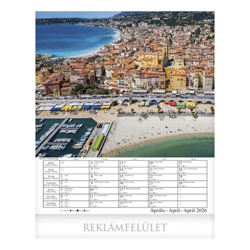 Falinaptár CSG 300x340mm álló Tengerpartok 2026.