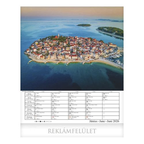 Falinaptár CSG 300x340mm álló Tengerpartok 2026.