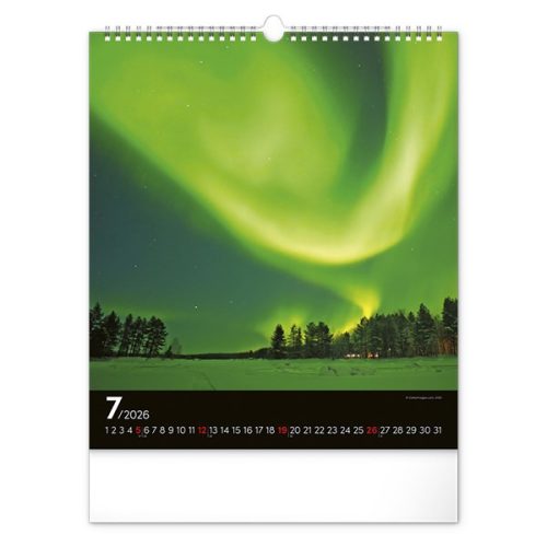 Falinaptár REALSYSTEM 300x340mm álló Aurora Borealis 2026.